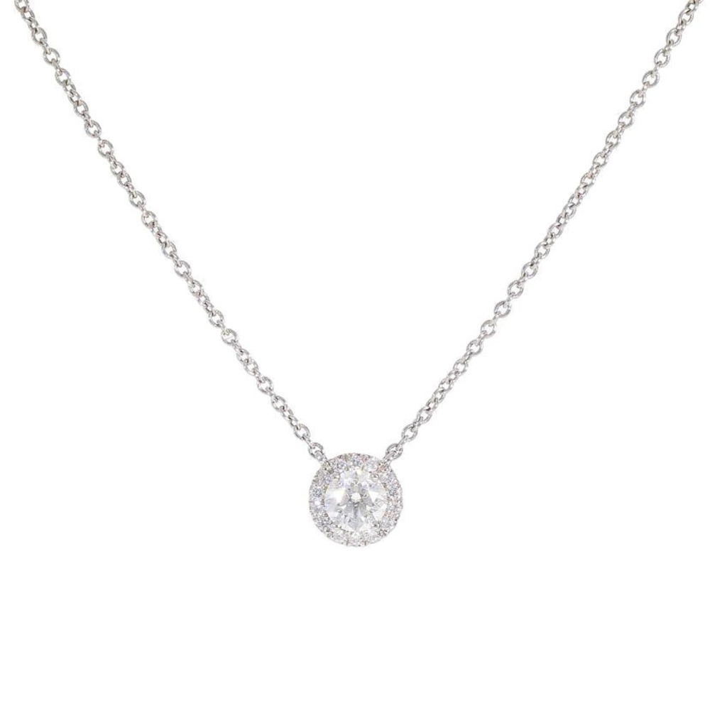 Tiffany Co Soleste Diamond Necklace Sterling Silver